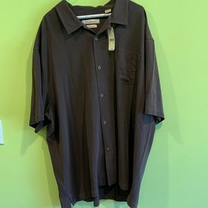 BROWN TOMMY BAHAMA SHORT SLEEVE BUTTON DOWN SHIRT